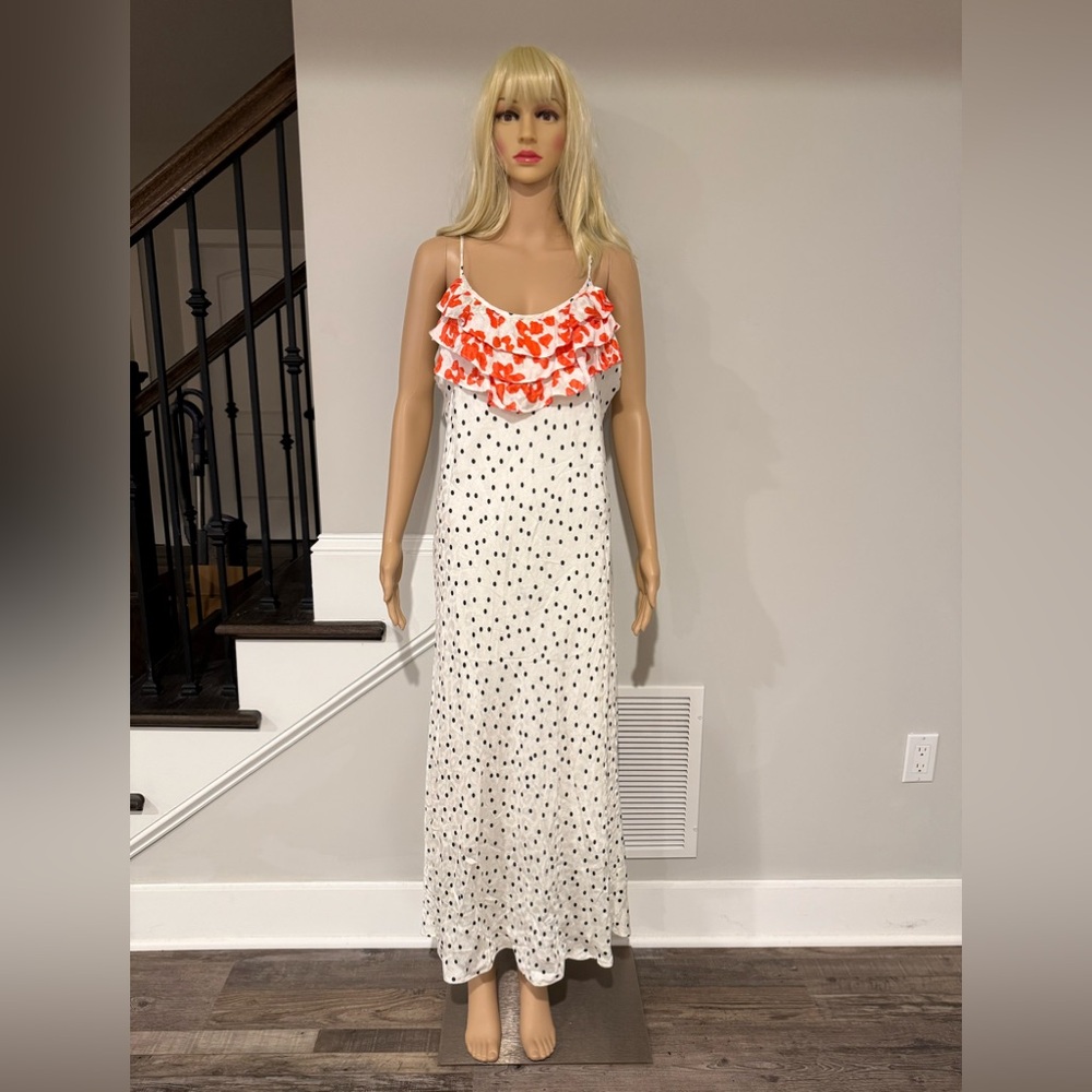 RIXO x Target polka dot ruffle slip dress